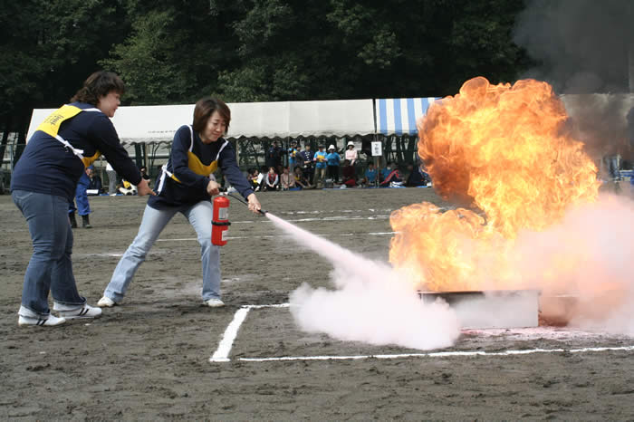 もしものときの火災に備えて（石橋地区消火競技大会）