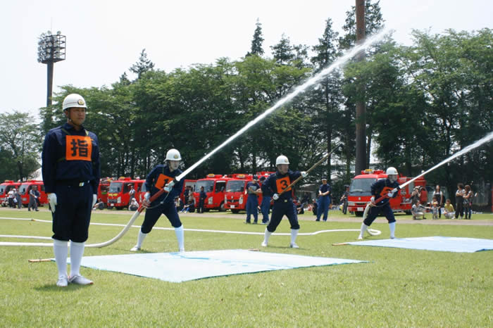 地域の安心・安全のために（上三川町消防団消防操法大会）