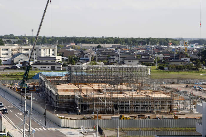 建設中の上三川いきいきプラザ【平成19(2007)年6月1日撮影】 建設中の上三川いきいきプラザ【平成19(2007)年6月1日撮影】