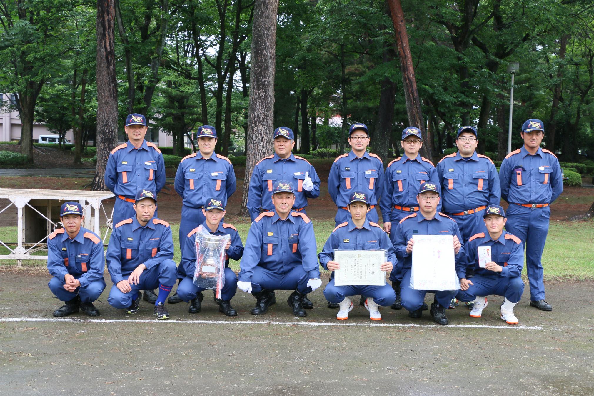 優勝した第3分団第4部のみなさん 優勝した第3分団第4部のみなさん