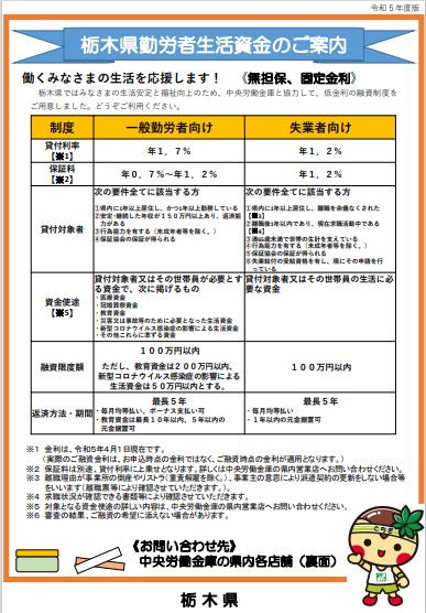 リーフレット_勤労者生活資金1